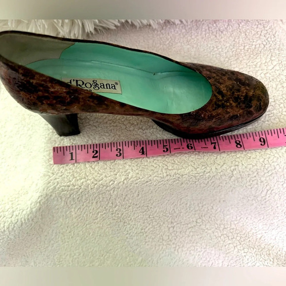 d’Rossana by Charna Leather Vintage platform heels Made in Italy size 7M EUC - Picture 14 of 14